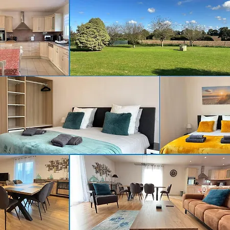 La Cle Des Champs Maison Plain Pied Lumineuse Bien Equipee, Sejour Spacieux, Belle Terrasse Amenagee, Garage, Grand Jardin Clos, Parking, Pres De Bayeux Et Omaha Beach, Chiens Bienvenus Semesterbostad